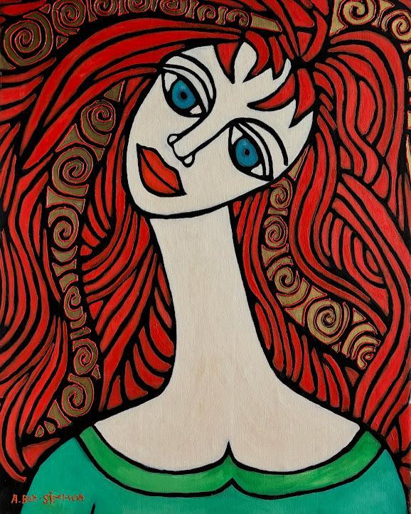 FIERY HAIR WOMAN